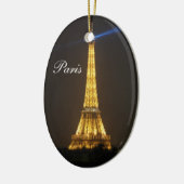 Eiffel Tower nacht Keramisch Ornament (Links)