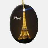 Eiffel Tower nacht Keramisch Ornament (Achterkant)