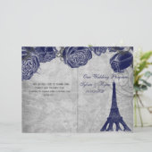Eiffel tower navy Silver gevouwen Weddenschap (Staand voorkant)