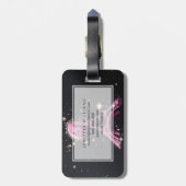 Eiffel Tower Night Moon           Bagagelabel (Achterkant verticaal)