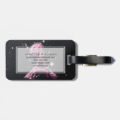 Eiffel Tower Night Moon           Bagagelabel (Achterkant horizontaal)