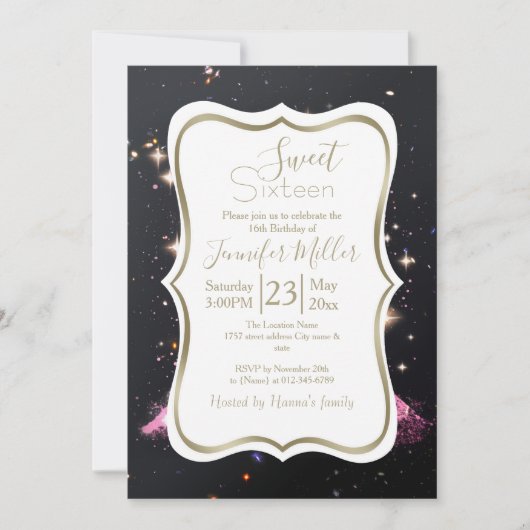 Eiffel Tower Night Moon           Kaart (Voorkant)