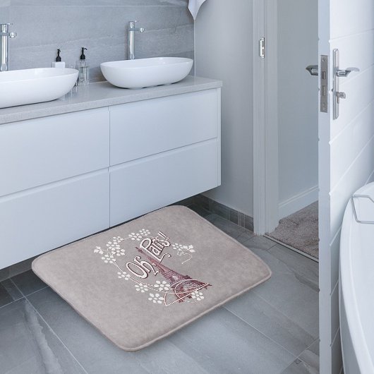 Eiffel Tower Oh Paris France Daisy Badmat