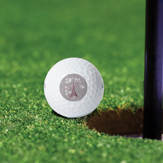 Eiffel Tower Oh Paris France Daisy Golfballen