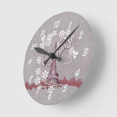 Eiffel Tower Oh Paris France Daisy Ronde Klok (Hoek)