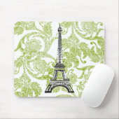 Eiffel Tower on Green Design Mousepad Muismat (Met muis)