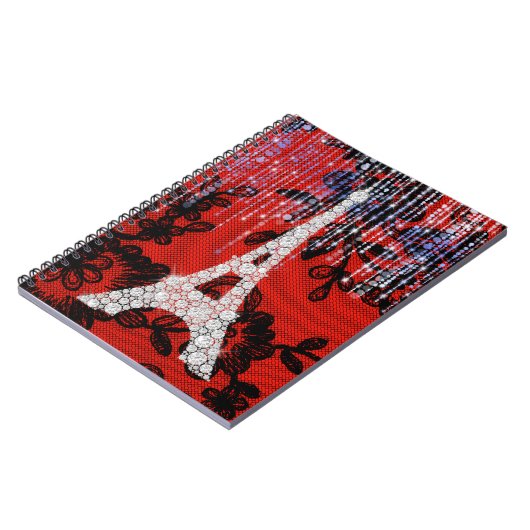 Eiffel Tower on Lace Notitieboek (Linkerzijde)