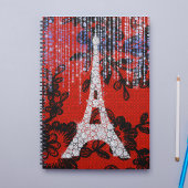 Eiffel Tower on Lace Notitieboek