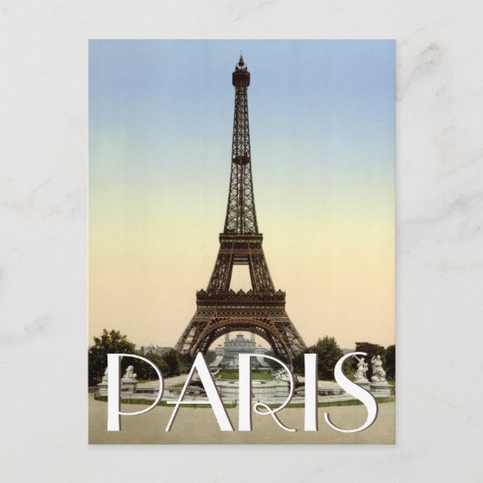 Eiffel Tower, Parijs, Aangepaste tekst Frankrijk Briefkaart (Voorkant)