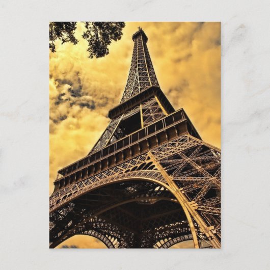 Eiffel Tower, Parijs Briefkaart (Voorkant)