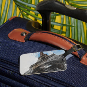 Eiffel Tower, Parijs, Briefkaart Frankrijk Bagagelabel