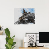 Eiffel Tower, Parijs, Briefkaart Frankrijk Poster (Thuiskantoor)