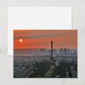 Eiffel Tower, Parijs door Sunset Briefkaart (Voorkant / Achterkant)