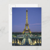 Eiffel Tower, Parijs, Frankrijk 2 Briefkaart (Voorkant / Achterkant)