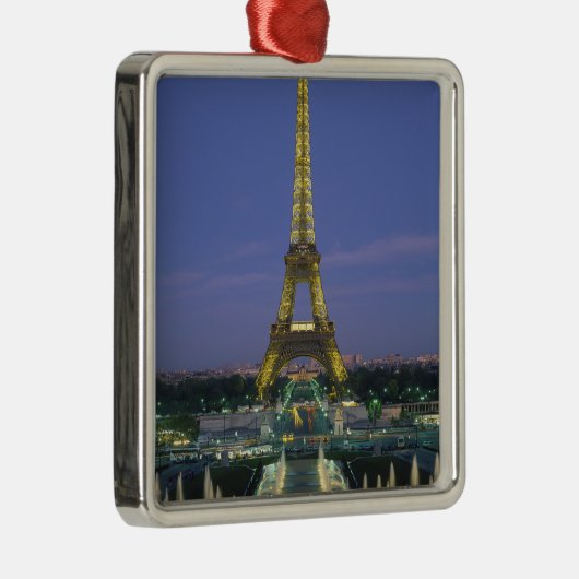 Eiffel Tower, Parijs, Frankrijk 2 Metalen Ornament (Rechts)