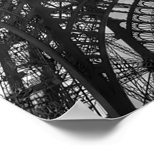 Eiffel Tower, Parijs, Frankrijk B&W Poster (Hoek)