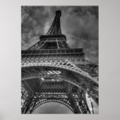Eiffel Tower, Parijs, Frankrijk B&W Poster (Voorkant)