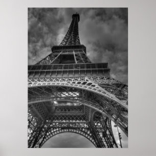 Eiffel Tower, Parijs, Frankrijk B&W Poster