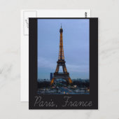 Eiffel Tower, Parijs Frankrijk Briefkaart (Voorkant / Achterkant)