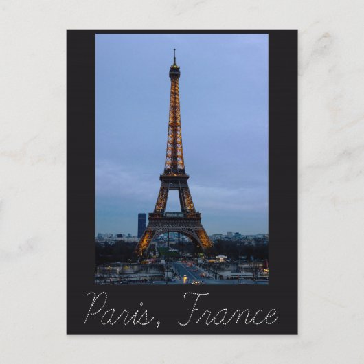 Eiffel Tower, Parijs Frankrijk Briefkaart (Voorkant)