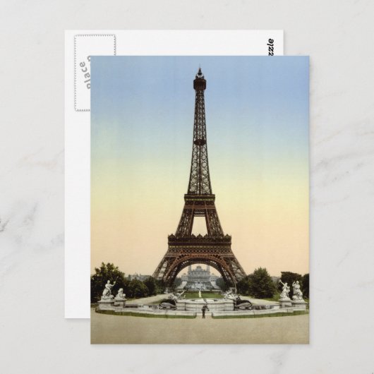Eiffel Tower, Parijs, Frankrijk Briefkaart (Voorkant / Achterkant)