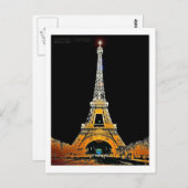Eiffel Tower, Parijs, Frankrijk Briefkaart (Voorkant / Achterkant)