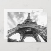 Eiffel Tower, Parijs Frankrijk Briefkaart (Voorkant / Achterkant)