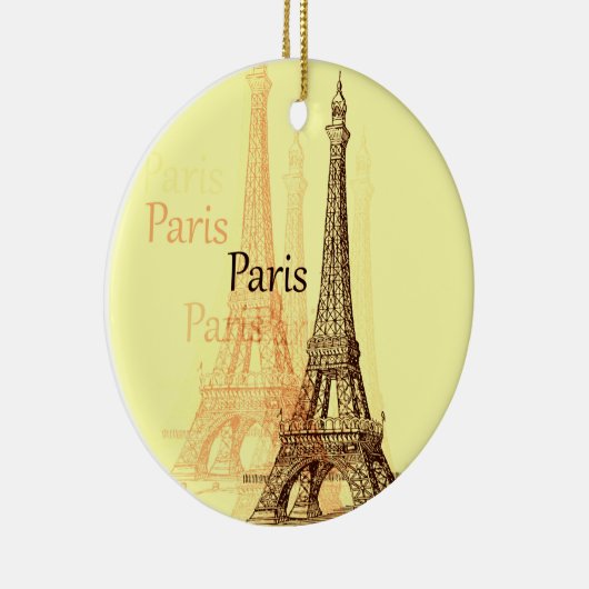 Eiffel Tower, Parijs Frankrijk Keramisch Ornament (Rechts)