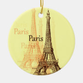 Eiffel Tower, Parijs Frankrijk Keramisch Ornament (Voorkant)