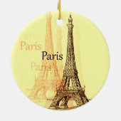 Eiffel Tower, Parijs Frankrijk Keramisch Ornament (Achterkant)