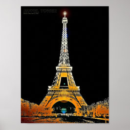 Eiffel Tower, Parijs, Frankrijk Poster