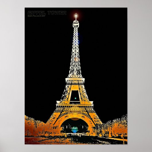 Eiffel Tower, Parijs, Frankrijk Poster (Voorkant)