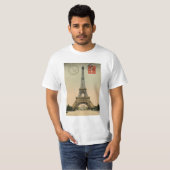 Eiffel Tower, Parijs, Frankrijk, Retro T-shirt (Voorkant volledig)