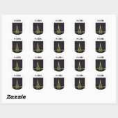 eiffel tower parijs frankrijk ronde sticker (Vel)