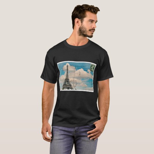 Eiffel Tower, Parijs Frankrijk T-shirt (Voorkant volledig)