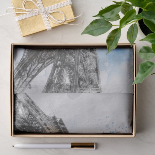 Eiffel Tower, Parijs, Frankrijk Tissuepapier (Geschenk)