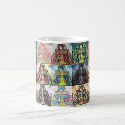 Eiffel Tower, Parijs, Franse Collage Coffee Mok (Center)