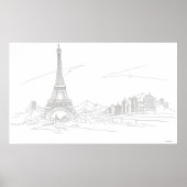Eiffel Tower, Parijs Poster (Voorkant)