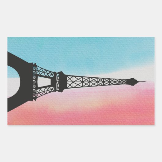 Eiffel Tower, Parijs Rechthoekige Sticker (Voorkant)