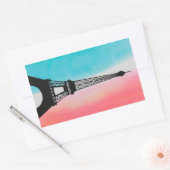 Eiffel Tower, Parijs Rechthoekige Sticker (Envelop)