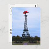 Eiffel Tower, Parijs, Texas Briefkaart (Voorkant / Achterkant)