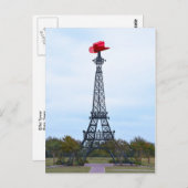 Eiffel Tower, Parijs, Texas Briefkaart (Voorkant / Achterkant)