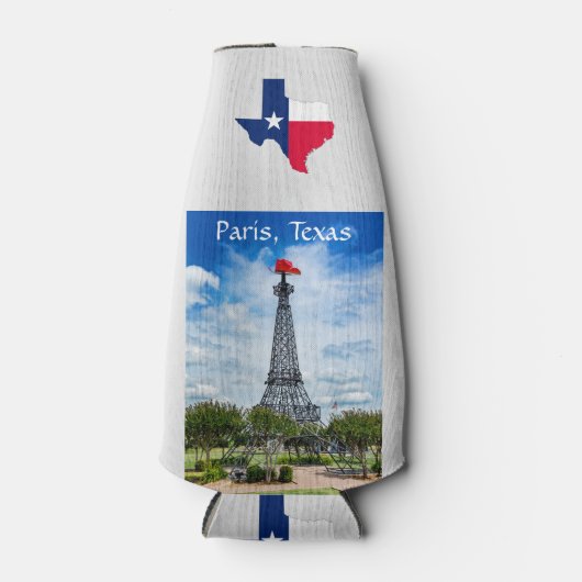 Eiffel Tower, Parijs, Texas, Pet met rode cowboy, Flesjeskoeler (Voorkant)