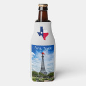 Eiffel Tower, Parijs, Texas, Pet met rode cowboy, Flesjeskoeler (Fles Voorkant)