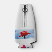 Eiffel Tower, Parijs, Texas, Pet met rode cowboy, Flesjeskoeler (Achterkant)