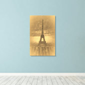 Eiffel Tower Paris #1 - Gewikkeld Canvas Afdruk (Insitu (Houten vloer))