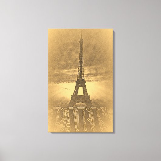 Eiffel Tower Paris #1 - Gewikkeld Canvas Afdruk (Voorkant)