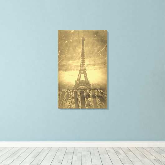  Eiffel Tower Paris #3 - Gewikkeld Canvas (Insitu (Houten vloer))