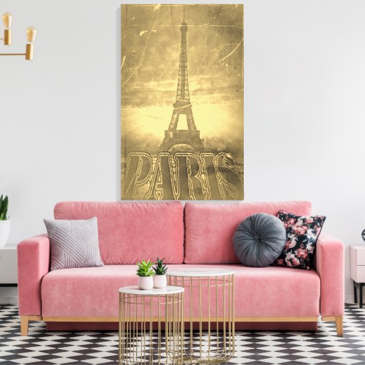  Eiffel Tower Paris #3 - Gewikkeld Canvas (Insitu (Woonkamer))