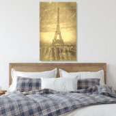  Eiffel Tower Paris #3 - Gewikkeld Canvas Afdruk (Insitu (Slaapkamer))